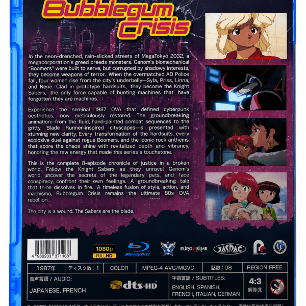 Bubblegum Crisis Blu-ray